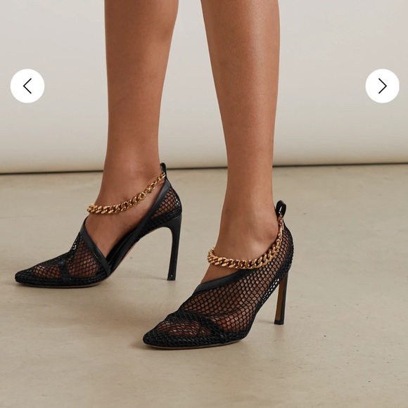 BOTTEGA VENETA フリツヘムミニスカト 646585V01N0 3516 Bottega Veneta | Shoes | Bottega Veneta Chaintrimmed Mesh